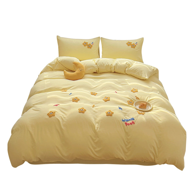 Kawaii ins Style Cartoon Star Printed Cotton Quilt Set