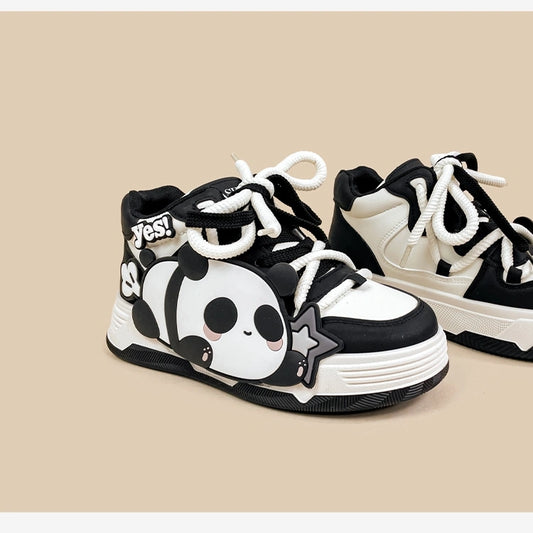 Korean Style Panda Print Sports Sneakers