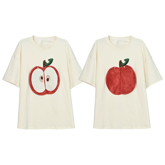 Kawaii Summer Cartoon Page Flip Apple T-Shirt