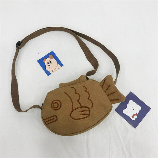 Kawaii Soft Girl Style Cartoon Fish Crossbody Bag