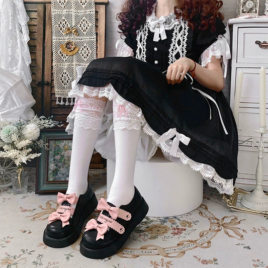 Kawaii Bow Platform Round Toe Lolita Shoes