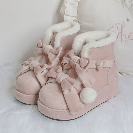 Kawaii Thick-Soled Lolita Snow Boots