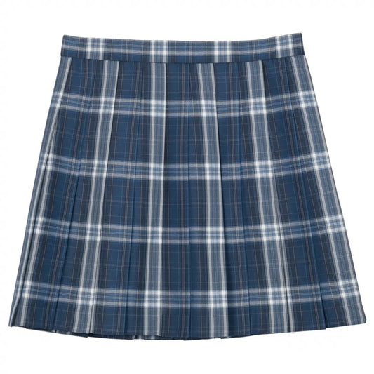 Sweet Summer Dark Blue Plaid Print High Waist JK Skirt