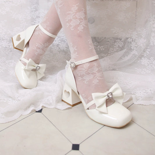 Kawaii Bow High Heel Lolita Shoes