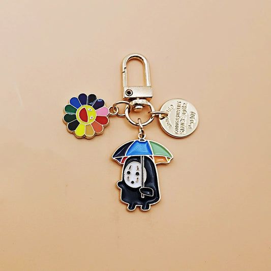 Faceless Man Cartoon Keychain