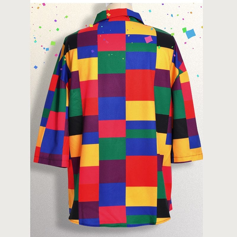 90s Aesthetic Rainbow Plus Size Blouse