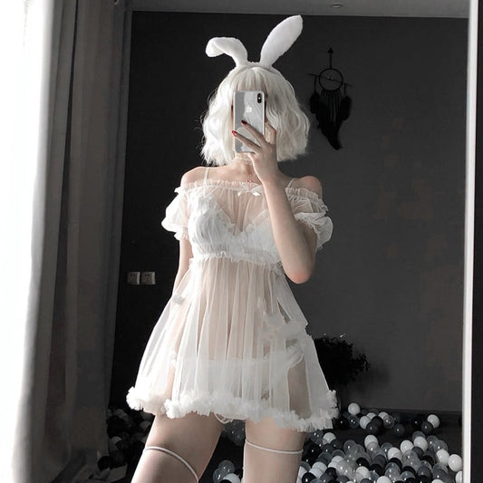 Sexy Lingerie Bunny Cosplay Dress and Underwear