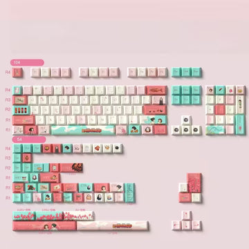 Spirited Away-Inspired PBT Keycap Set