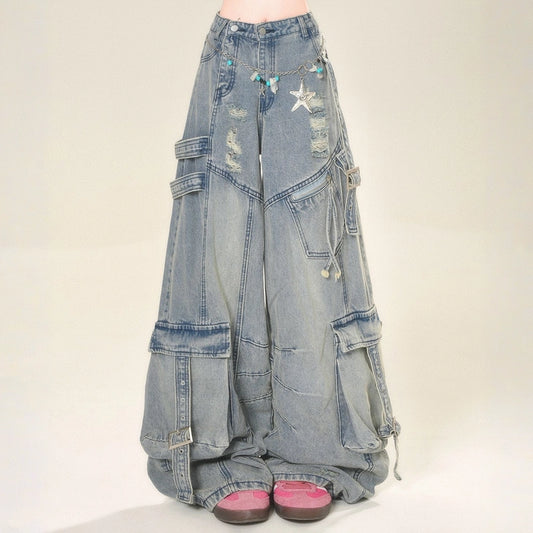 Summer American High Street Ripped Jeans