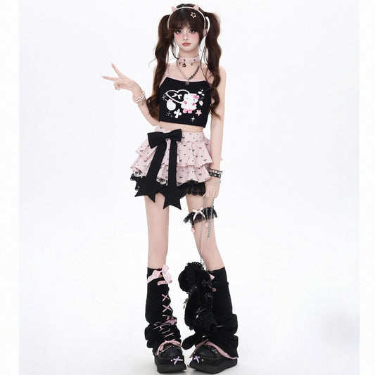 Summer Dopamine Style Hello Kitty Print Vest