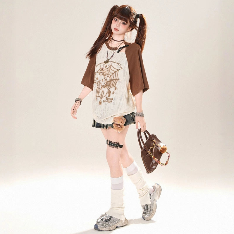 Summer Korean Style Hello Kitty Printed T-shirt