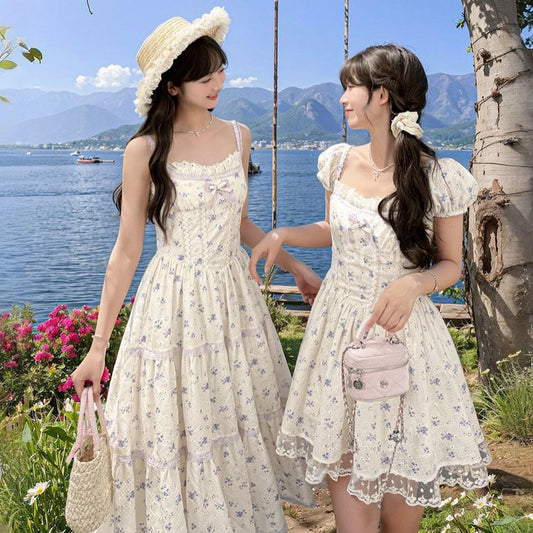 Summer Sweet Girl Style Floral Dress