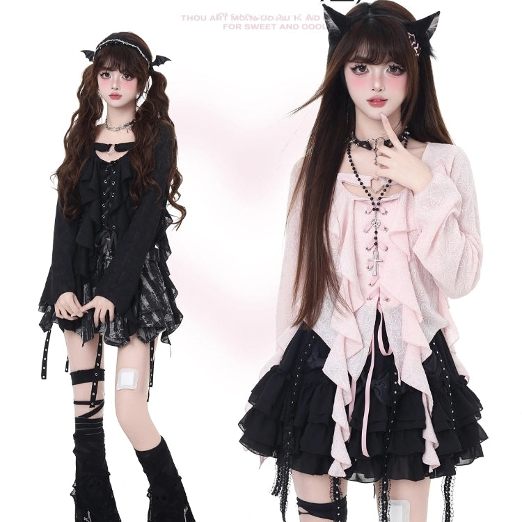 Summer Sweet Girl Style Pink Blouse