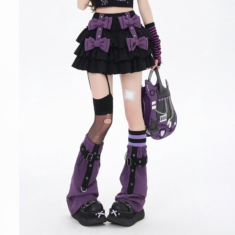 Summer Sweet Girl Style Purple Cake Skirt
