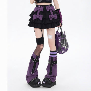 Summer Sweet Girl Style Purple Cake Skirt
