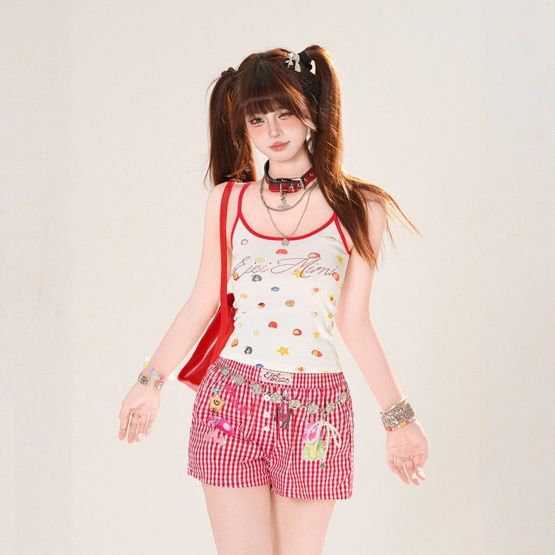 Summer Sweet Girl Style Star Print Vest