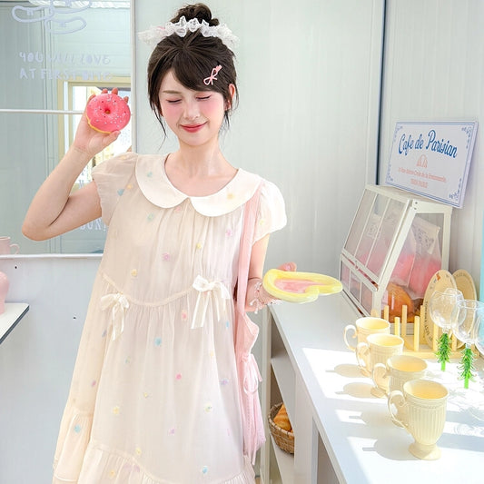 Summer Sweet Style Puff Sleeve Princess Dress