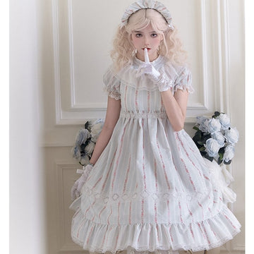 Summer White Doll Style Lolita OP Dress