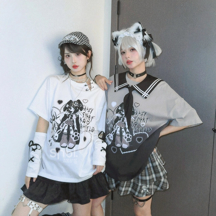 Papala Rabbit T-shirt paʻi kiʻi kiʻi kiʻi kauwela Y2K