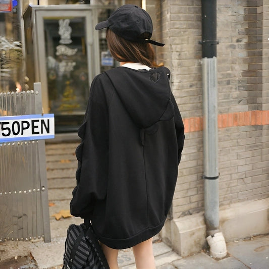 Sweet Cool Style Black 3D Dinosaur Hoodie