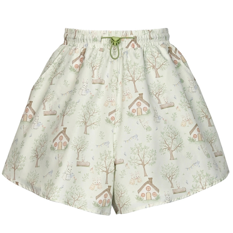 Sweet Cute Style Cartoon Pattern Printed Shorts