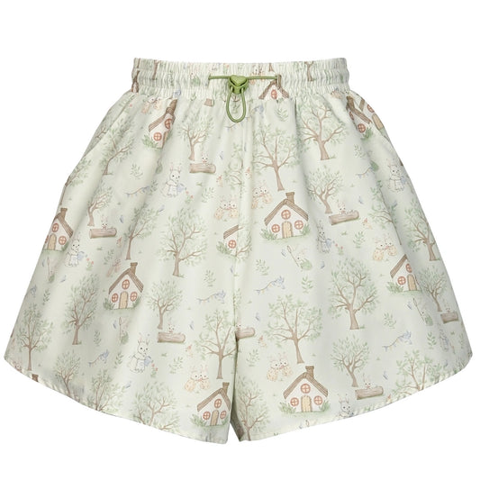Sweet Cute Style Cartoon Pattern Printed Shorts