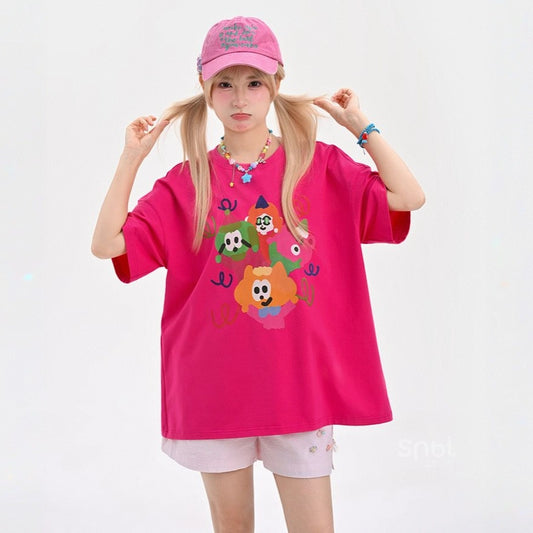 Sweet Dopamine Style Hand-Painted Graffiti T-shirt