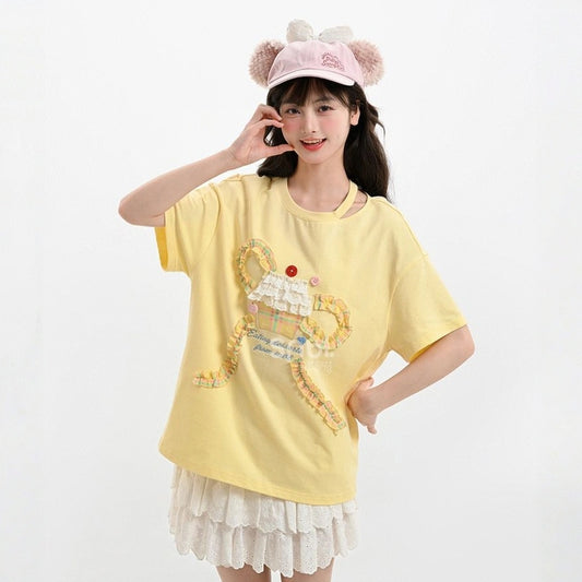 Sweet Dopamine Style Yellow T-shirt