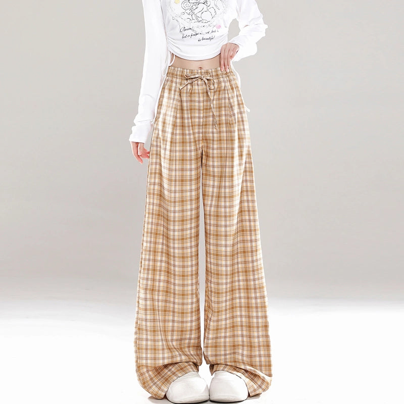 Sweet Girl Dopamine Style Plaid Pants