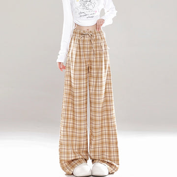 Sweet Girl Dopamine Style Plaid Pants