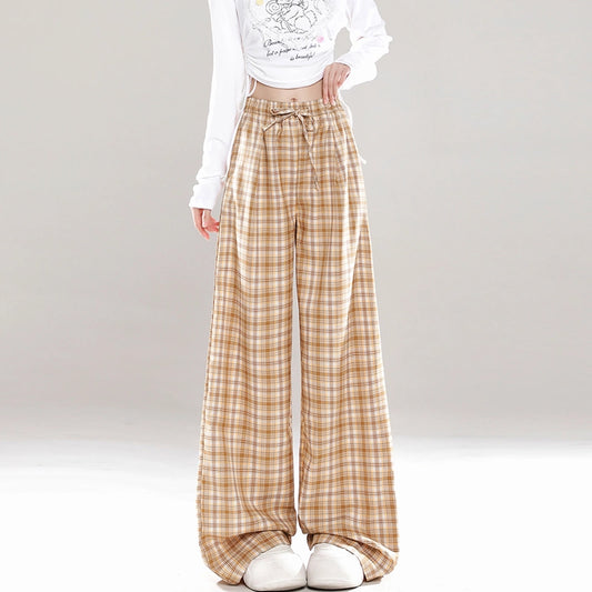 Sweet Girl Dopamine Style Plaid Pants