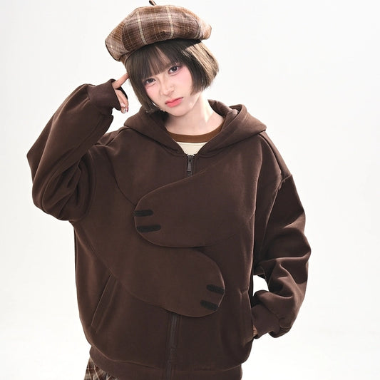 Sweet Girl Style Cartoon Bear Sweatshirt