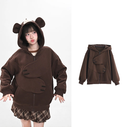 Sweet Girl Style Cartoon Bear Sweatshirt