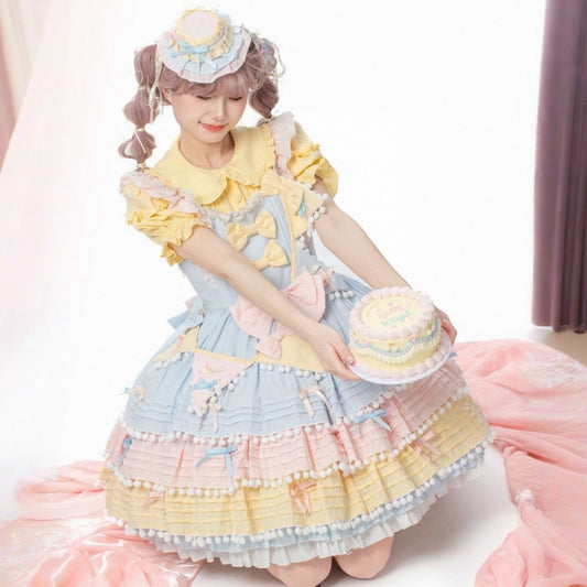Sweet Girl Style Macaron Color Lolita JSK Dress