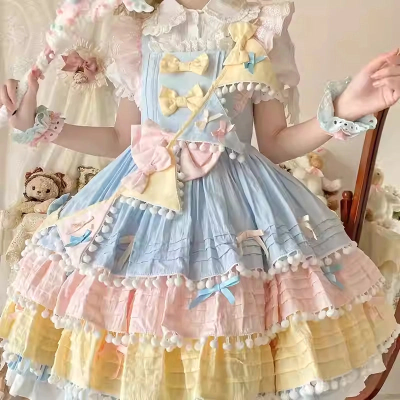 Sweet Girl Style Macaron Color Lolita JSK Dress