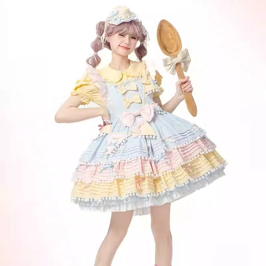 Sweet Girl Style Macaron Color Lolita JSK Dress