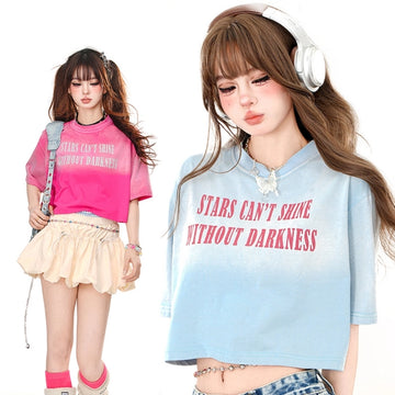 Sweet Girl Style Short Loose T-shirt