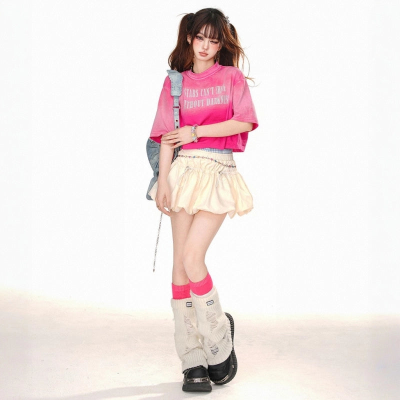 Sweet Girl Style Short Loose T-shirt
