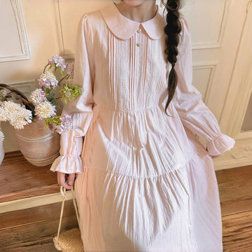 Sweet Girlish Pink Peter Pan Collar Dress