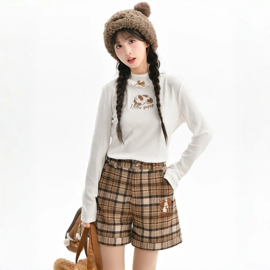 Sweet Girlish Style Slim Fit Long-Sleeve T-Shirt