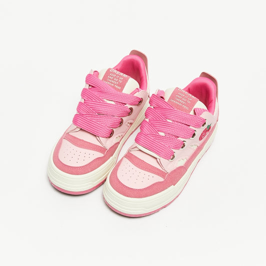 Sweet Girly Dopamine Style Pink Low-top Sneakers