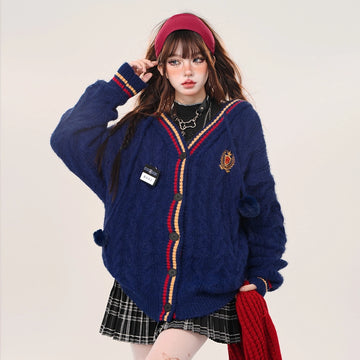 Sweet Korean Style Knitted Hooded Sweater