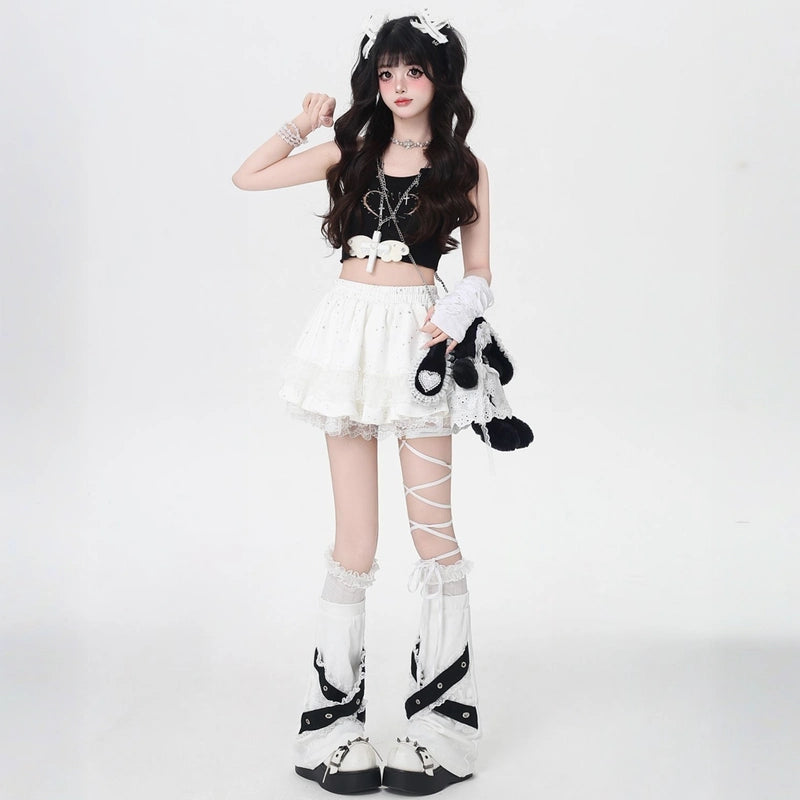 Sweet Style White Lace Tutu Skirt