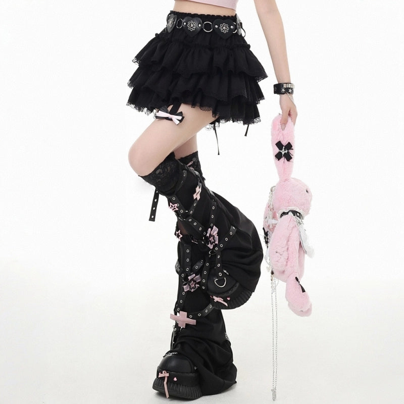 Sweet Y2K Style Pink Cake Skirt