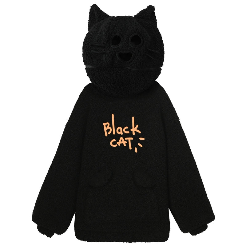 Sweet girl style black cat ear hooded Sweatshirt