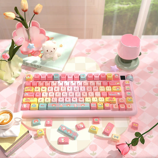 Tulip Bear PBT Keycap Set – 138/158 Keys