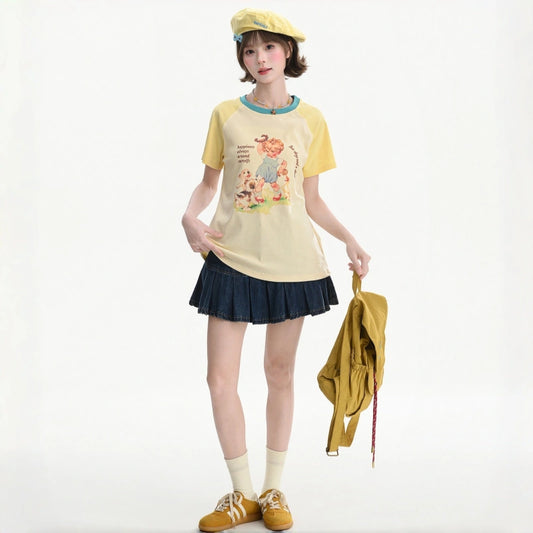 Vintage Doll Raglan Sleeve T-Shirt
