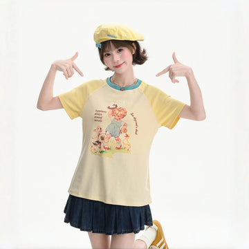 Vintage Doll Raglan Sleeve T-Shirt