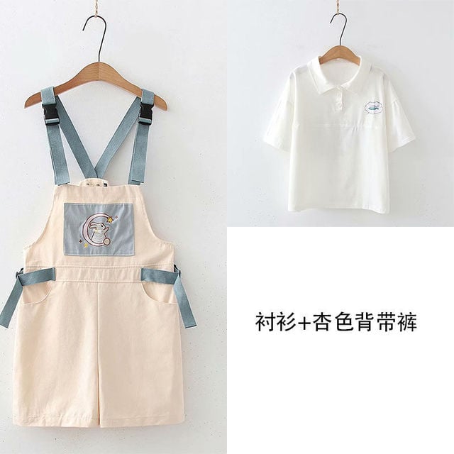 Moon Rabbit Print Shorts
