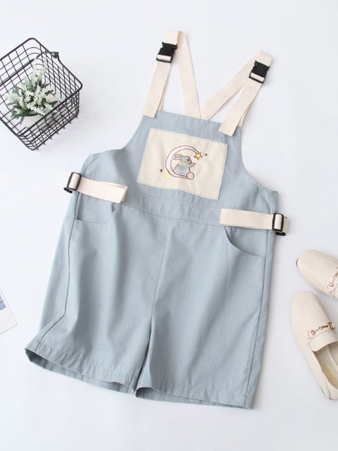Moon Rabbit Print Shorts